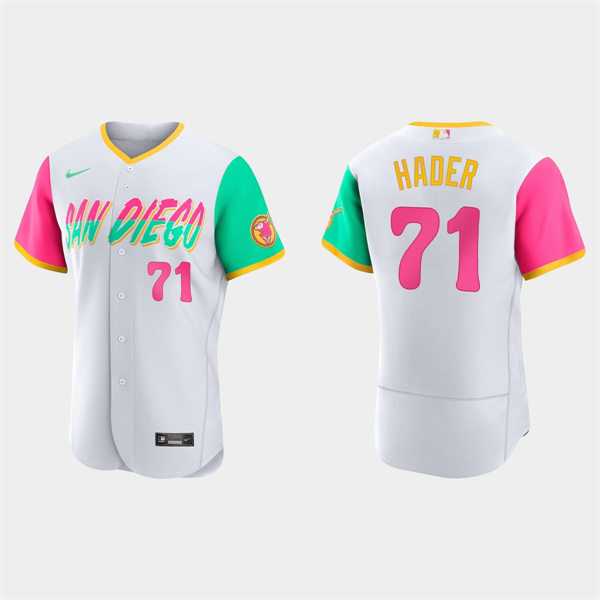 Men%27s San Diego Padres #71 Josh Hader White 2022 City Connect Jersey Dzhi
